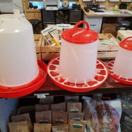 Chicken Feeders & Drinker (Stocked Products), $15 & $10