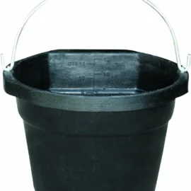 3 Gallon Heated Rubber Flat-back Bucket (Stocked Product), $49